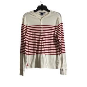 Lauren Ralph Lauren Sport XL Sweater Womens Henley Nautical Preppy Boating